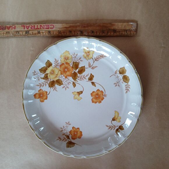 Interludes Mikasa Autumn Flower KJ 001 Dinner Plate 10 3/4” Oven Safe Stoneware - Picture 4 of 5